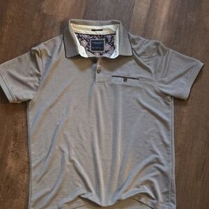 Denim & Flower Gray Polo Shirt